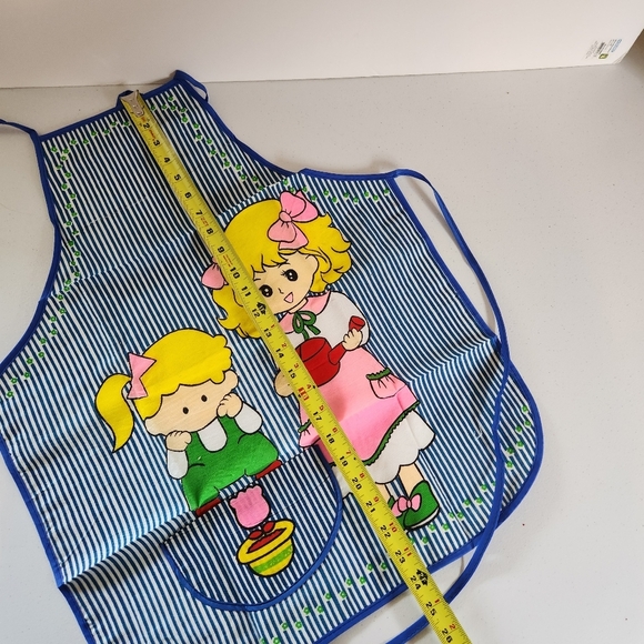 Vintage Apron Lot Of 3 Kitschy Kids 1960s 1970s Vinyl Backing Kitchen Baking - Picture 7 of 7